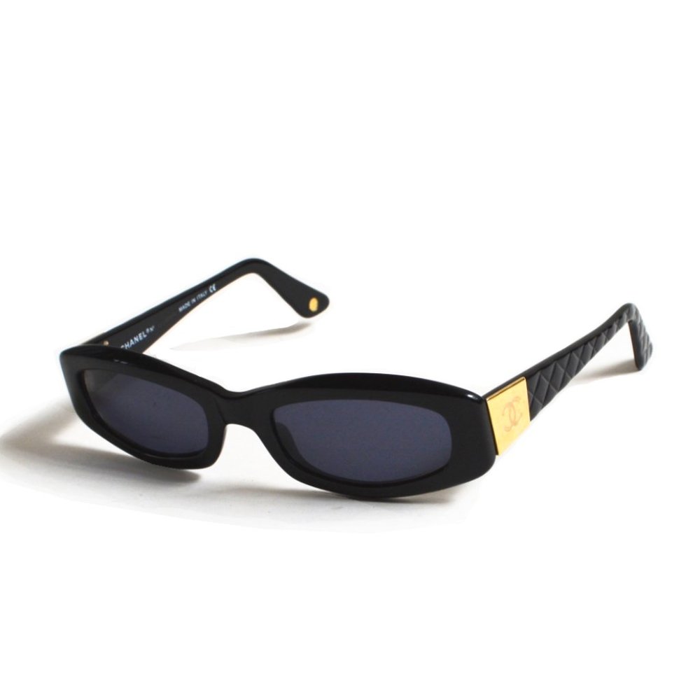 Authentic Chanel Vintage Black Sunglasses 90s style